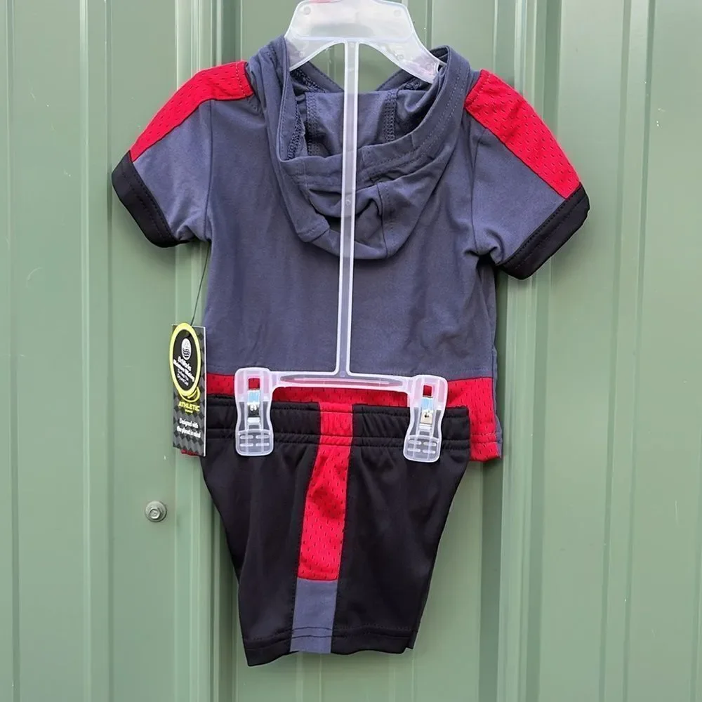 Baby Boys Long Sleeve Sweatshirt and Pants, T-shirt Hoodie & Shorts 4-Piece 0-3M
